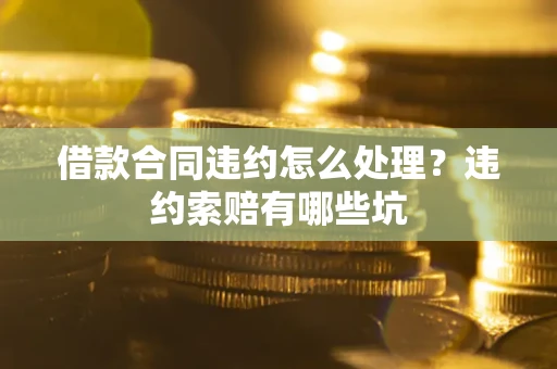 武汉借款合同违约怎么处理？违约索赔有哪些坑