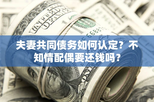 武汉夫妻共同债务如何认定？不知情配偶要还钱吗？