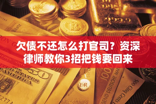 武汉欠债不还怎么打官司？资深律师教你3招把钱要回来