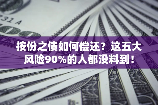武汉按份之债如何偿还？这五大风险90%的人都没料到！