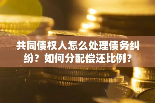 武汉共同债权人怎么处理债务纠纷？如何分配偿还比例？