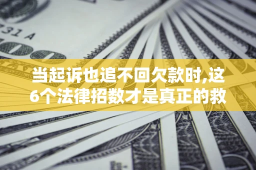 武汉当起诉也追不回欠款时,这6个法律招数才是真正的救命稻草